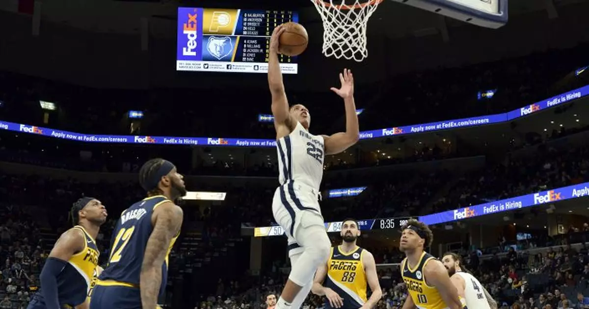 Grizzlies rout Pacers without Morant to clinch playoff spot