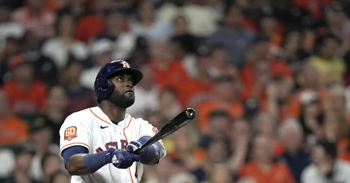 Alvarez has 2 HRs in return to lead Astros over Angels 8-3