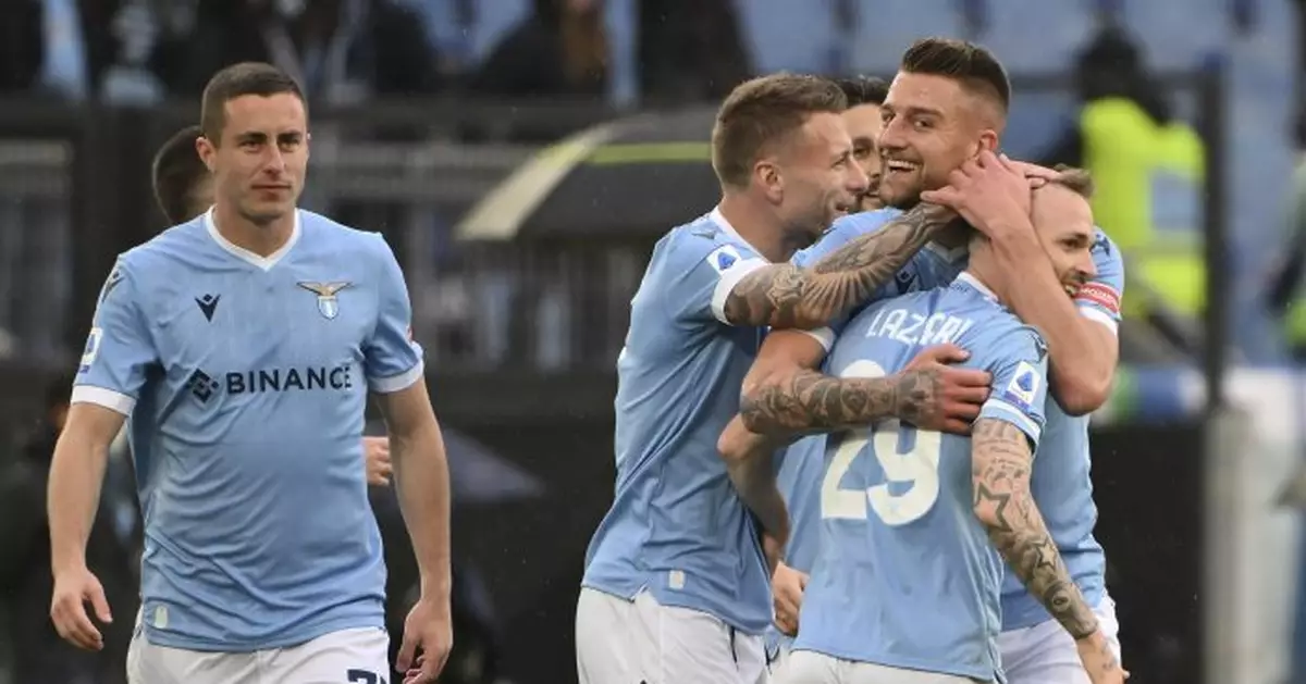 Lazio beats Sassuolo 2-1; Spezia wins relegation battle