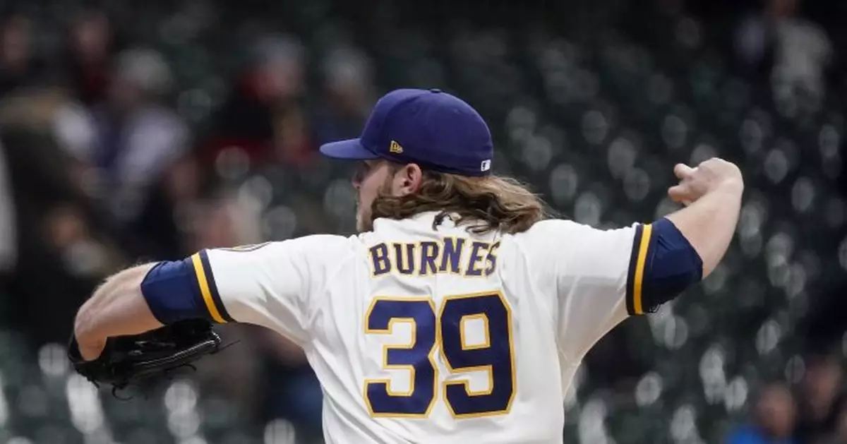 Burnes earns 1st win of season as Brewers beat Pirates 5-2