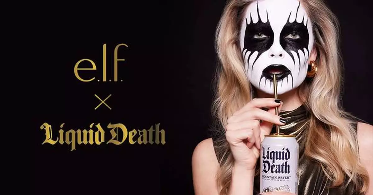e.l.f. Cosmetics and Liquid Death Unveil New Drop-Dead Gore-geous Collaboration: CORPSE PAINT