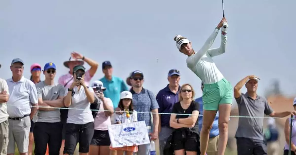 Nelly Korda 3 shots back at LPGA Tour's Ford Championship in bid to win 3 straight starts
