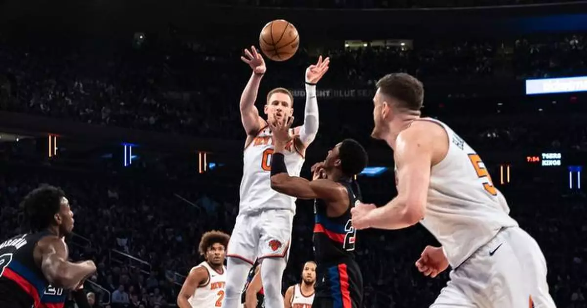 DiVincenzo makes franchise-record 11 3-pointers, scores 40 points as Knicks rout Pistons 124-99