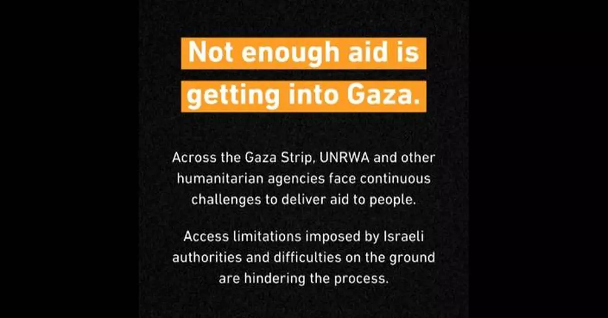 Gaza Strip still suffers from shortage of aid materials: UNRWA