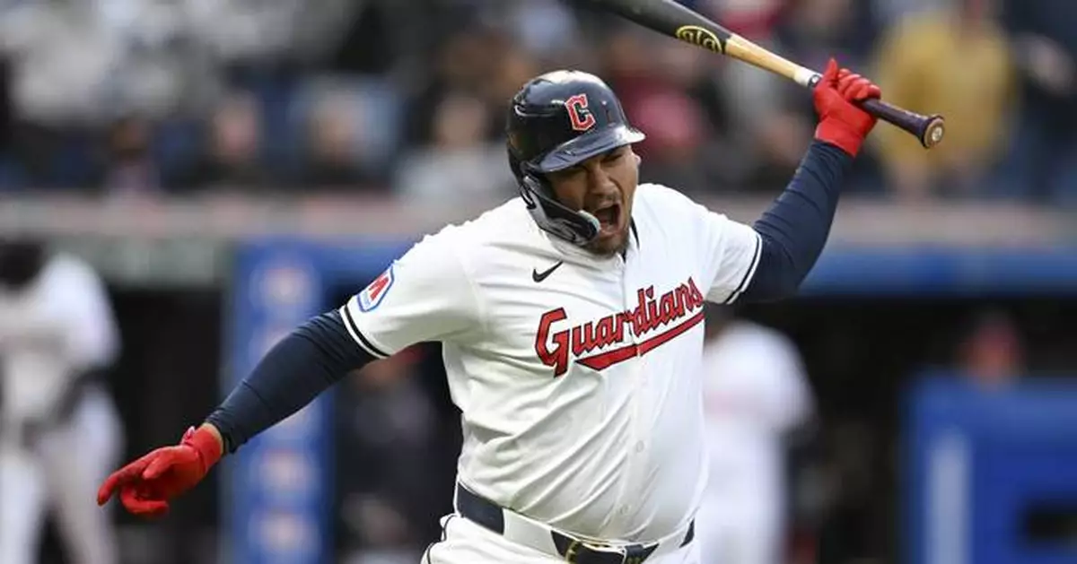 Josh Naylor hits a two-run HR and himself with his bat, helping the Guardians beat the Athletics 6-3