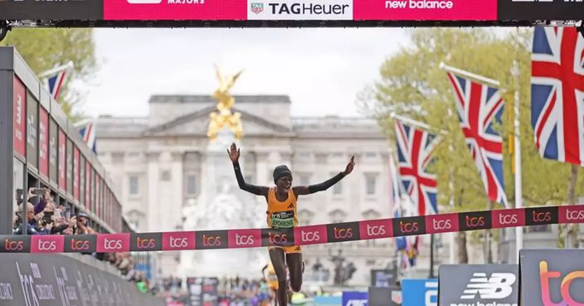 Olympic champion Jepchirchir wins women's race at London Marathon in record time
