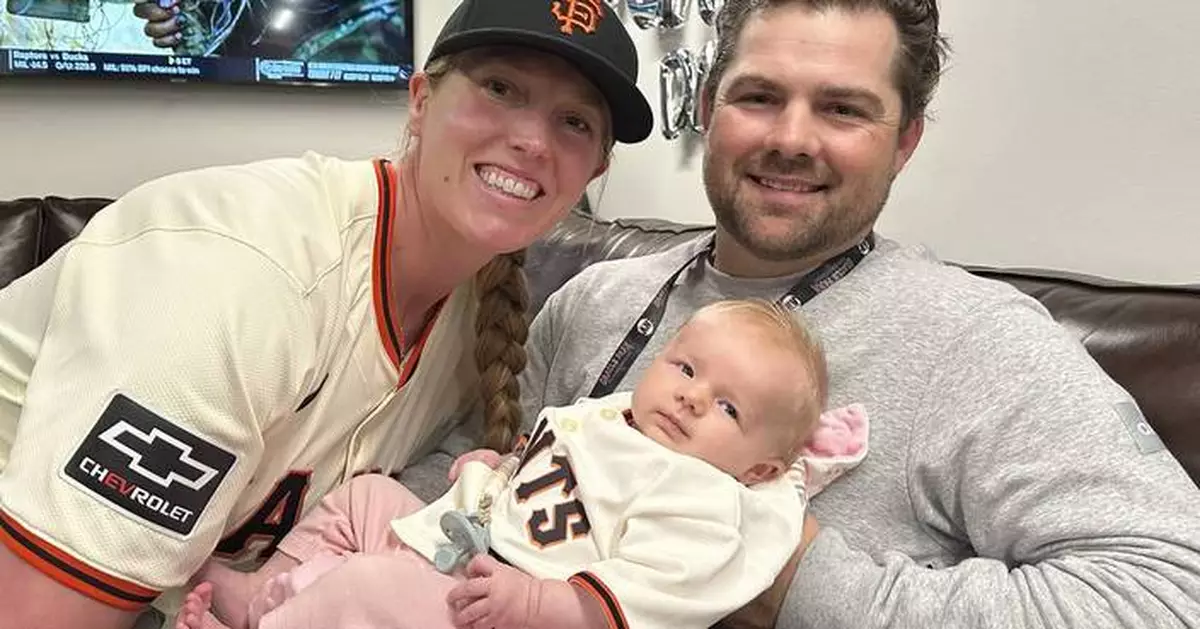 Giants' Alyssa Nakken coaches first regular-season game as a mom with baby daughter at the ballpark