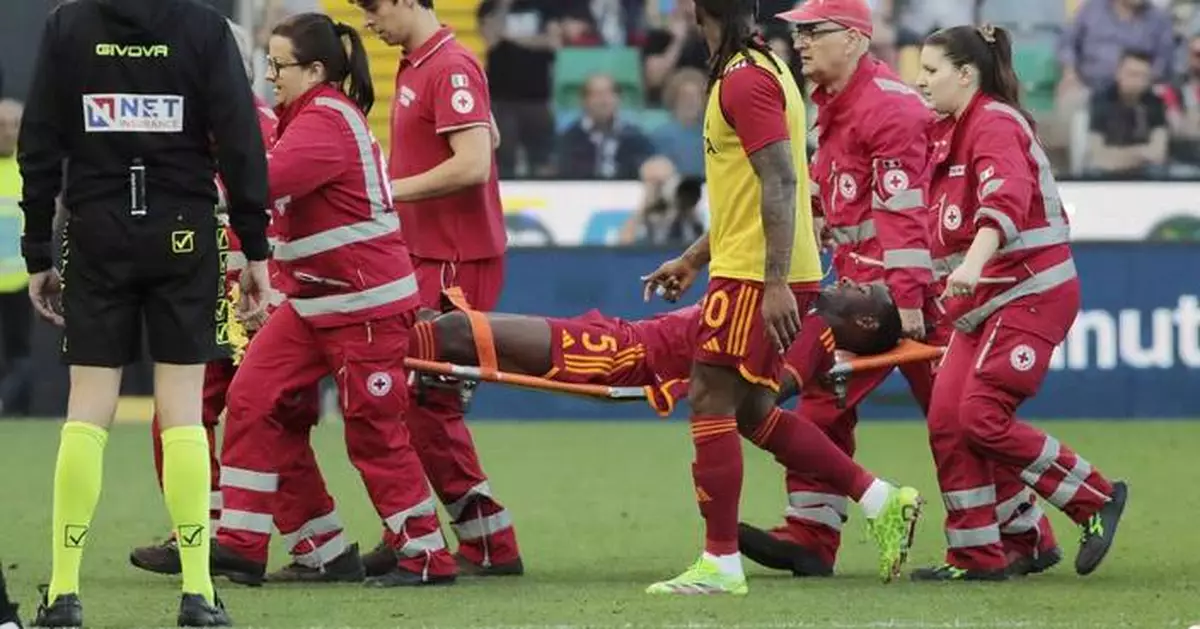 Roma's match at Udinese called off after defender Evan Ndicka collapses