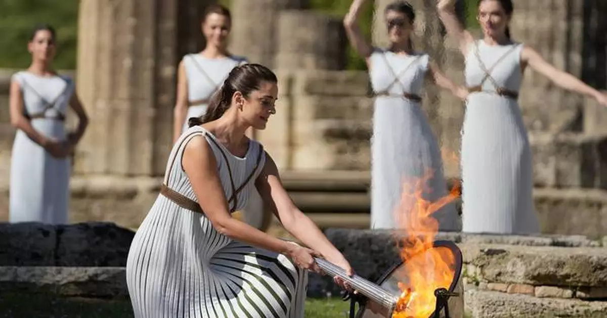 Torch and sandals: What to know about the flame-lighting ceremony in Greece for the Paris Olympics