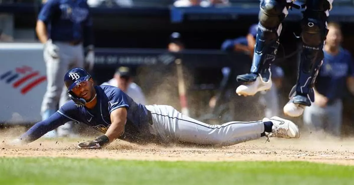 Caballero's tiebreaking double in the 10th lifts Rays past Yankees 2-0