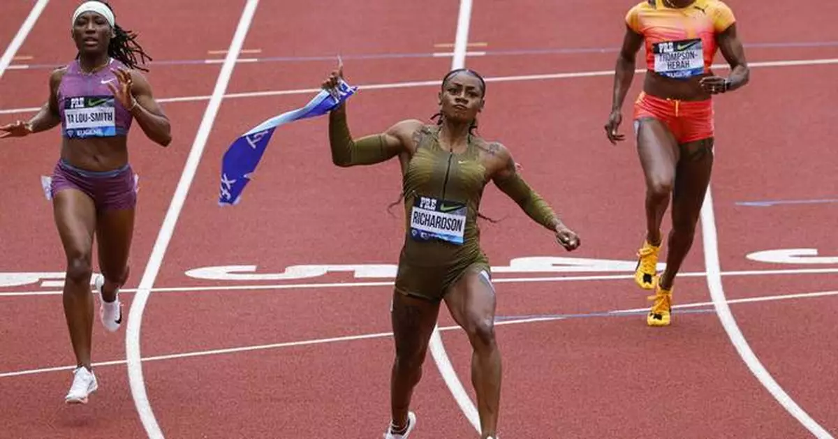 Sha'Carri Richardson wins 100, Beatrice Chebet sets world record in 10,000 at Prefontaine Classic