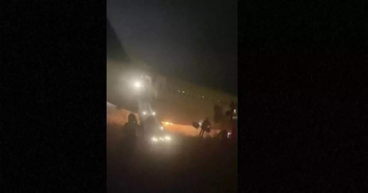 Boeing plane carrying 85 people catches fire and skids off the runway in Senegal, injuring 10