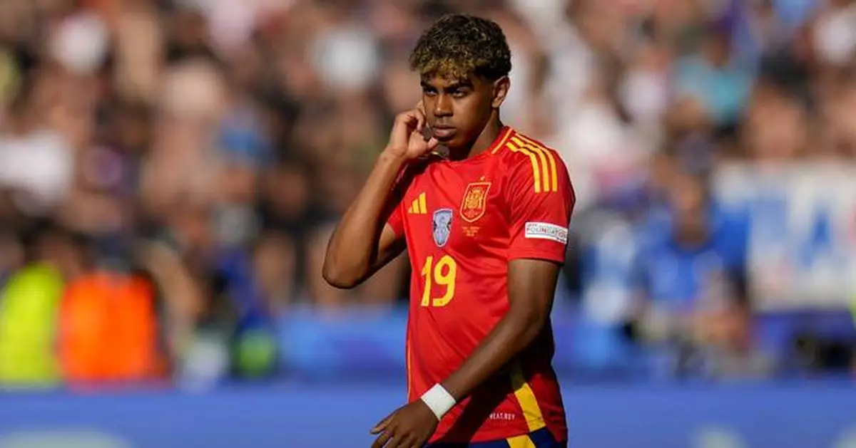 Spain's Lamine Yamal, 16, becomes youngest player to appear in a European Championship