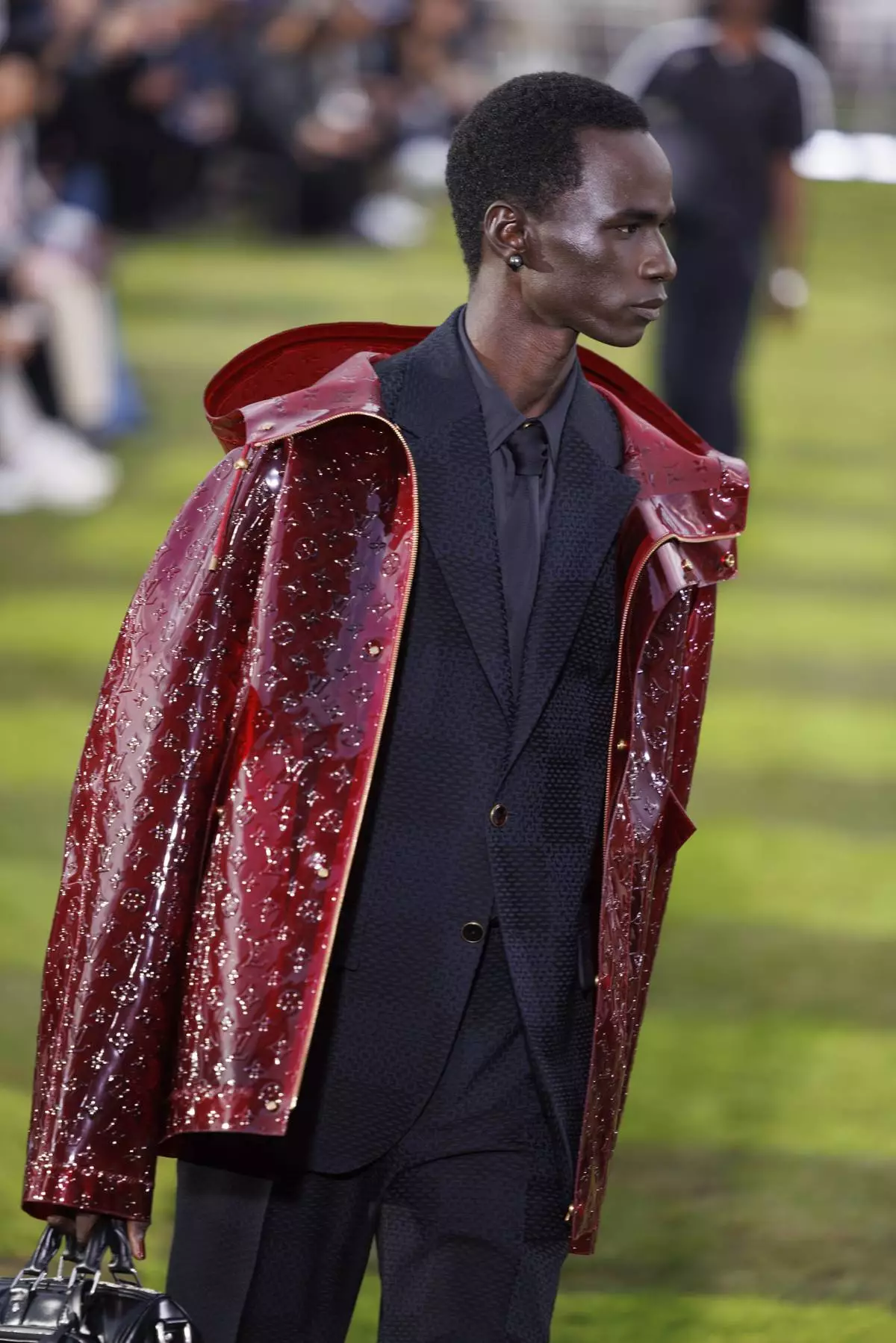 A model wears a creation as part of the Louis Vuitton Spring Summer 2025 collection, that was presented in Paris, France, Tuesday, June 18, 2024. (Photo by Vianney Le Caer/Invision/AP)