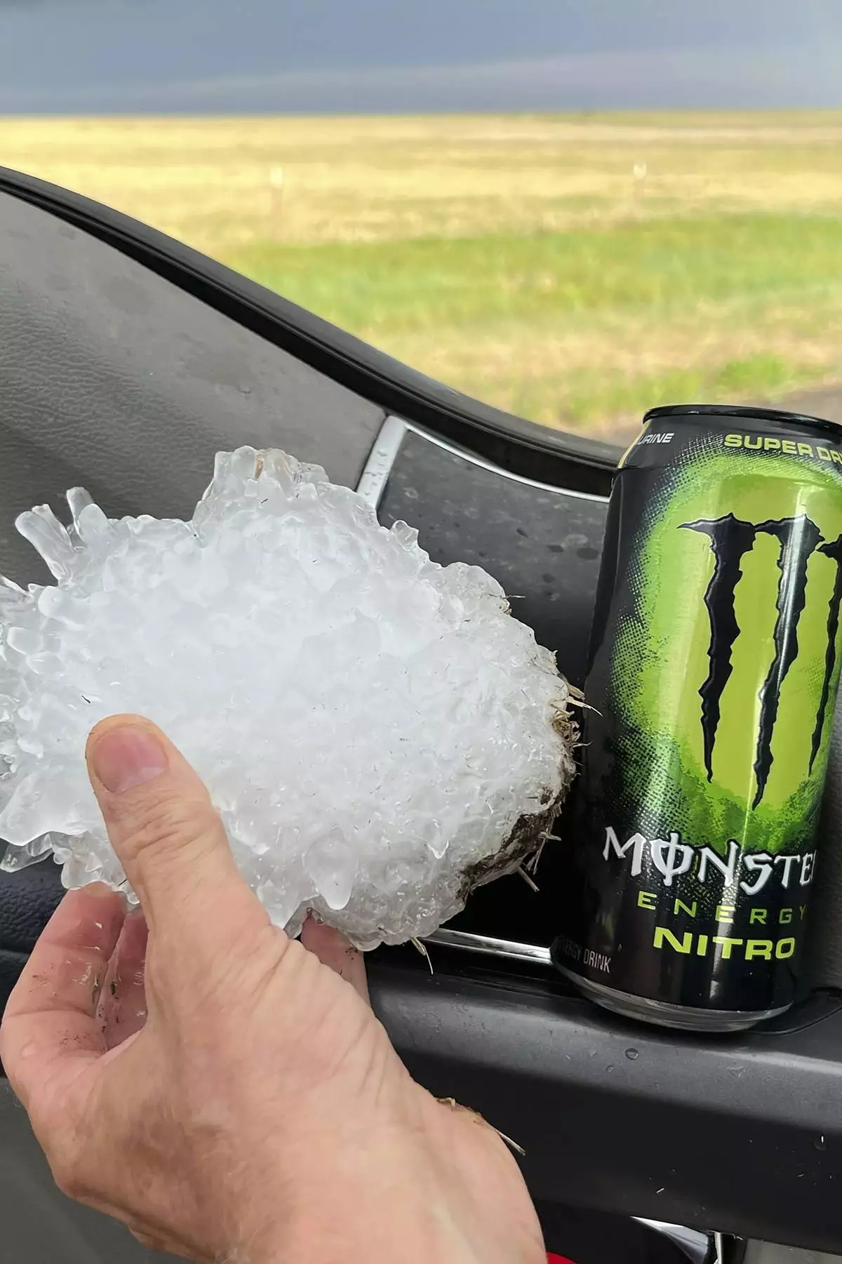 A hail stone the size of a pineapple was found in Texas. It likely sets ...