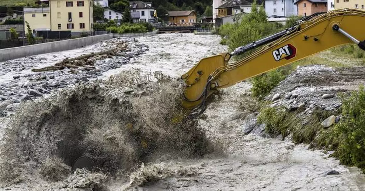 3 missing in a landslide in Swiss Alps as heavy rains cause flash floods