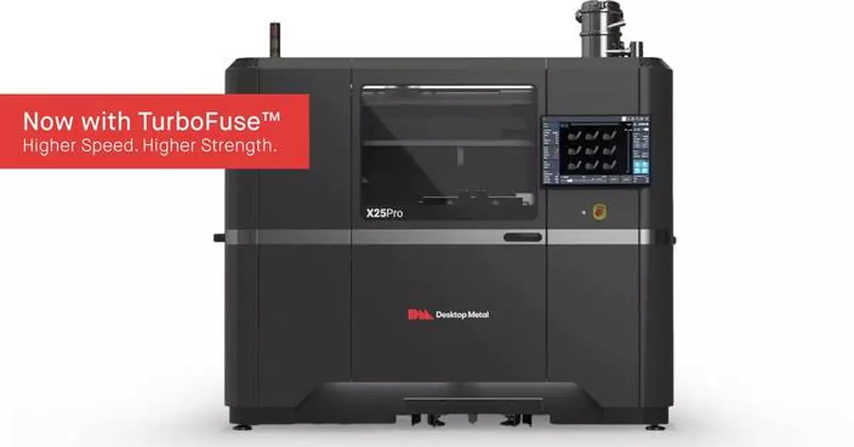 The Desktop Metal X25Pro is Now Powered by TurboFuse™ – a High-Speed, High-Strength Binder That Dramatically Improves 3D Printing Times