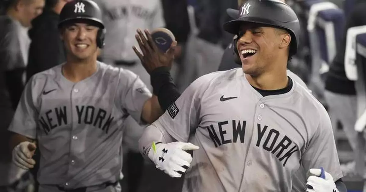 Soto, Torres hit HRs, Judge drives in 2 as the Yankees rout Blue Jays 16-5 to halt 4-game skid