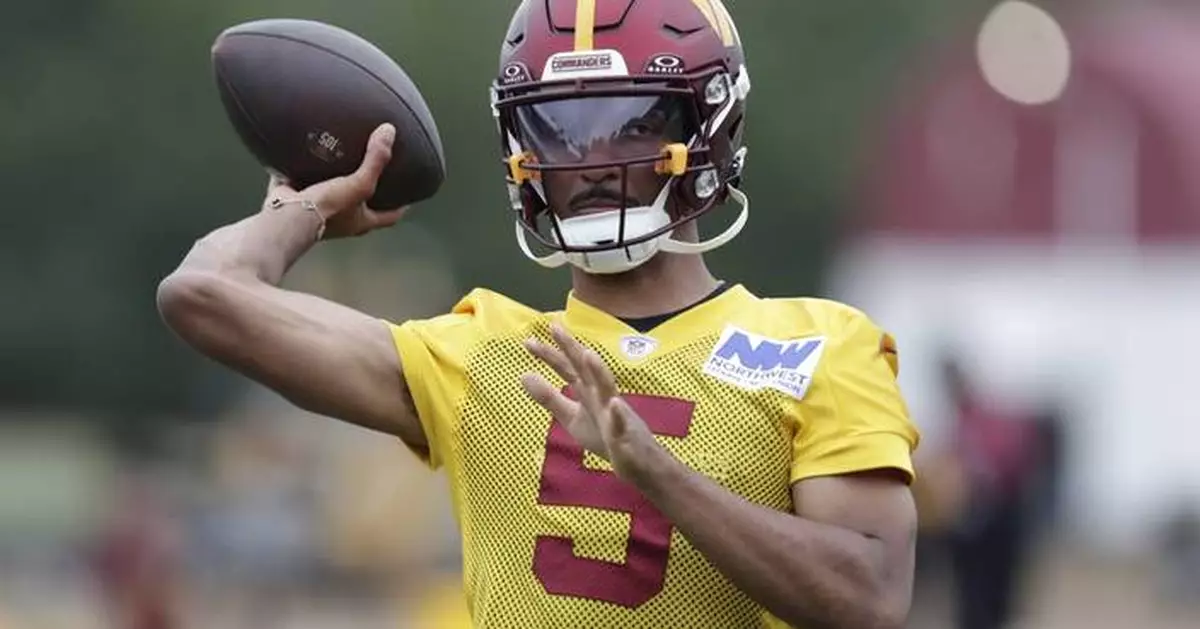 Rookie quarterback Jayden Daniels is the focus of Washington Commanders training camp