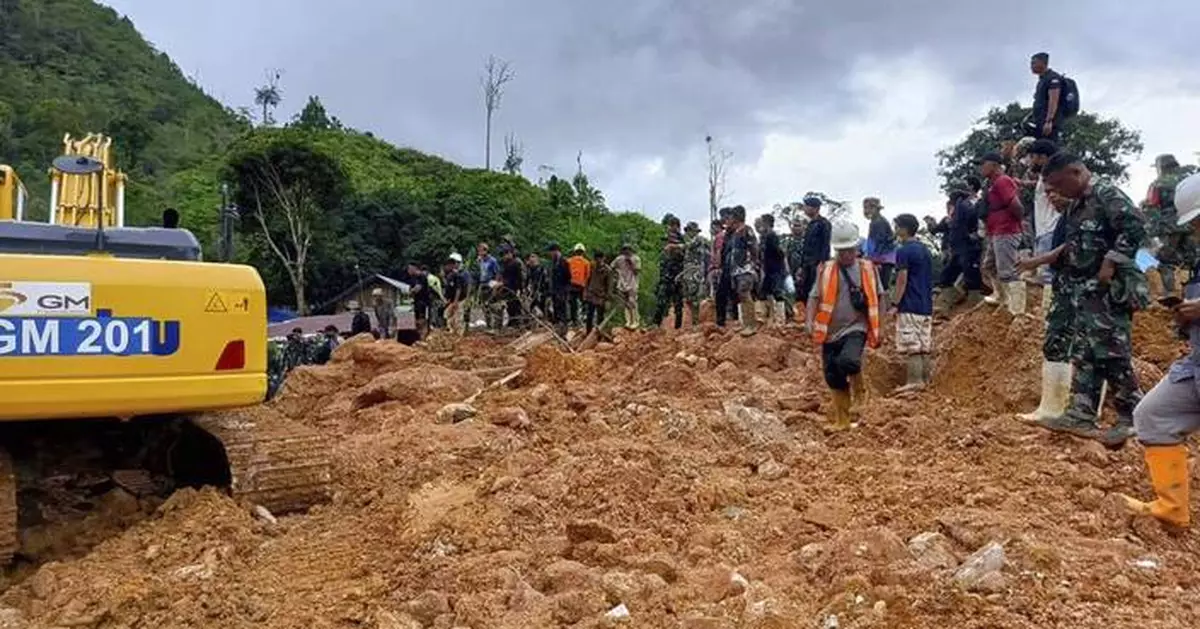 Heavy rains halt search for 30 people missing in an Indonesian landslide that killed at least 23
