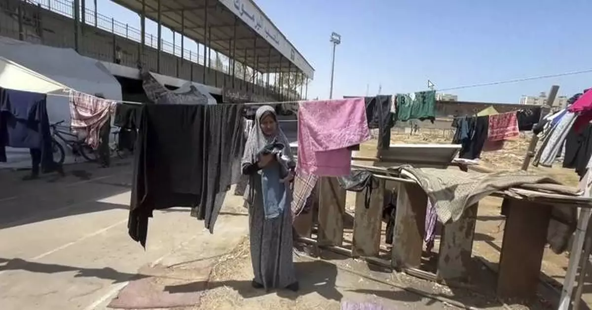 Gaza soccer stadium is now a shelter for thousands of displaced Palestinians