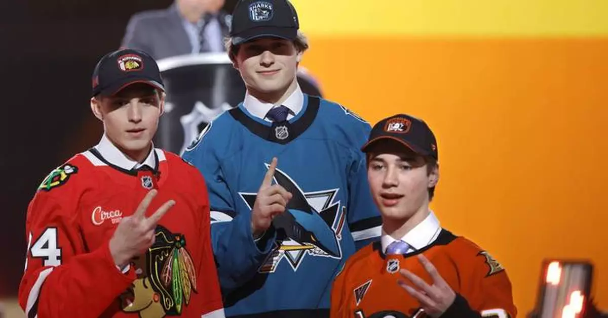 Sharks, Blackhawks sign top 2 picks Celebrini, Levshunov to 3-year, entry-level contracts