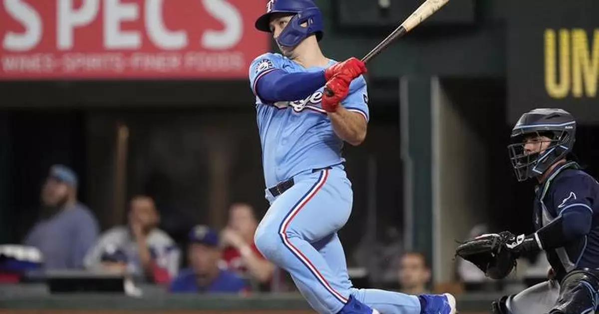 Langford and Heim have 4 hits each as Rangers rout Rays 13-2 for 3-game sweep