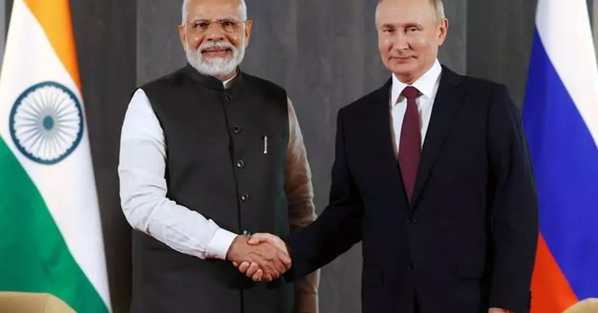 India's Modi will meet with Putin on 2-day visit to Russia starting Monday, Kremlin says