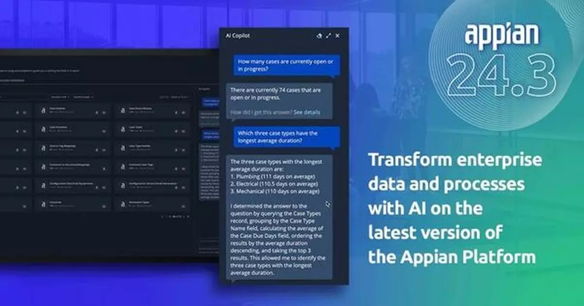 Latest Version of the Appian Platform Transforms Enterprise Data and Process Automation with AI-Driven Innovations