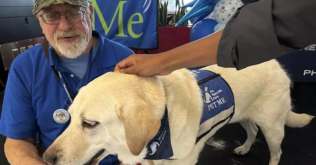 Philadelphia airport celebrates its brigade of stress-busting therapy dogs