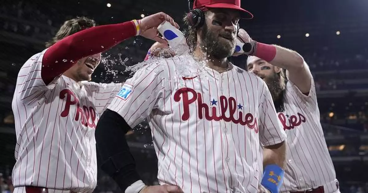 Bryce Harper's RBI single in 10th off Josh Hader lifts Phillies past Astros 3-2