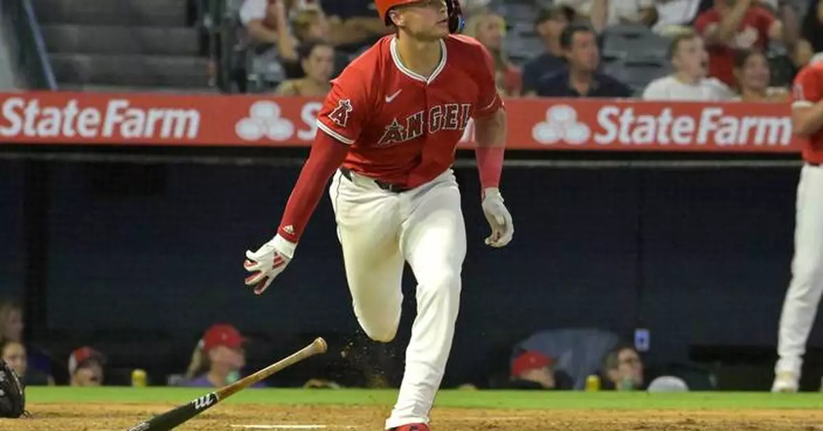 Moniak's double and O'Hoppe's slump-ending homer help Angels rally for 3-2 victory over Braves