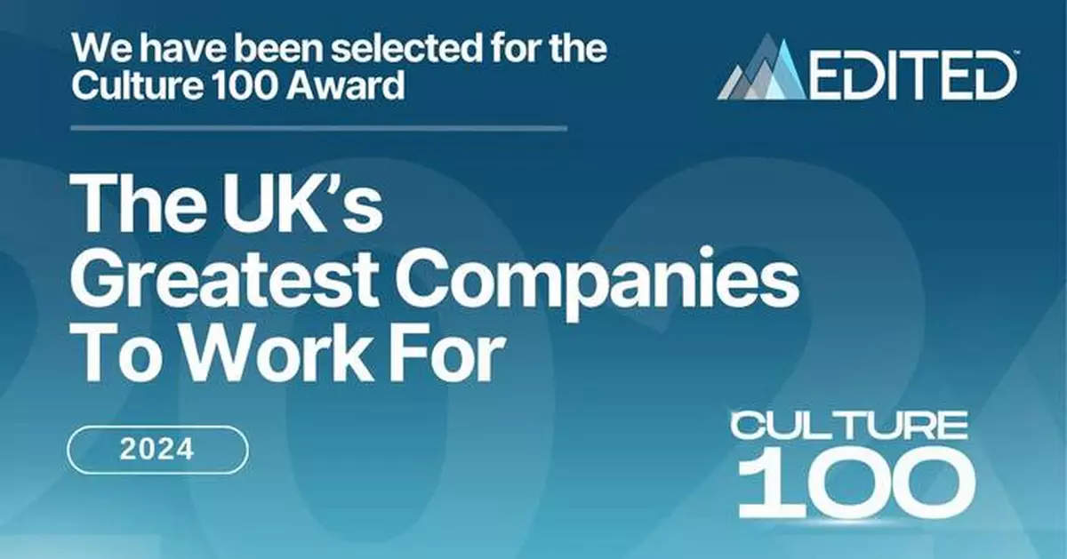EDITED™ Wins Culture 100 Award for “The UK’s Greatest Companies to Work For”
