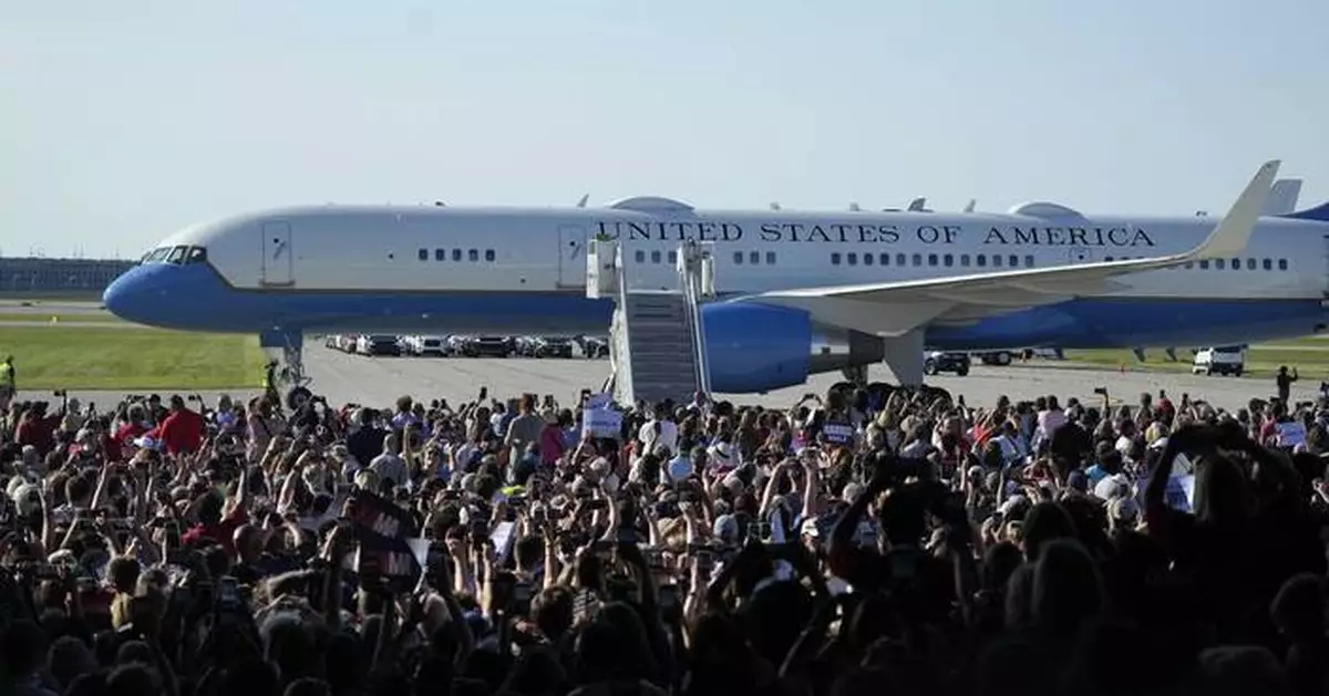 Trump falsely claims a crowd photo from Harris' campaign rally in Detroit was created using AI