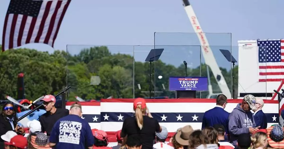 Trump speaks from behind bulletproof glass at first outdoor rally since his attempted assassination