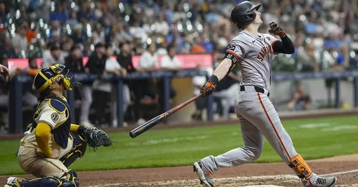 Yastrzemski's homer in the 7th sparks Giants to 5-4 victory over Brewers