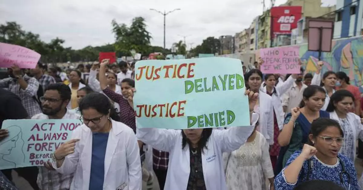 Indian police fire tear gas and water cannons at rally against rape and killing of trainee doctor