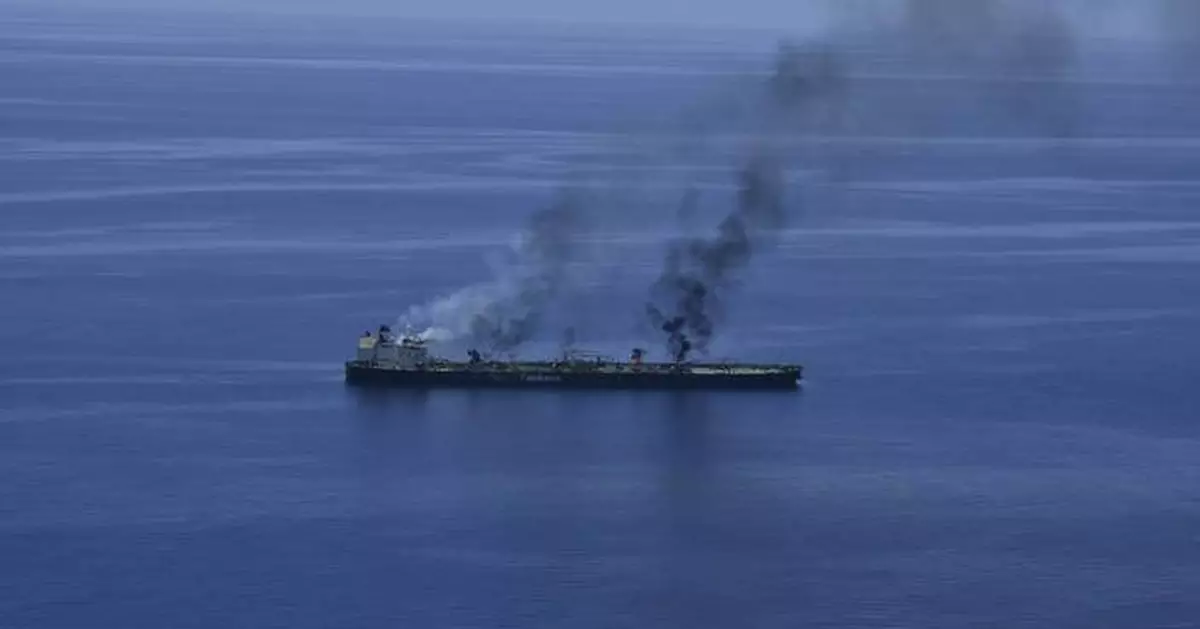 Iran claims Yemen's Houthi rebels will allow rescuers to salvage oil tanker ablaze in Red Sea