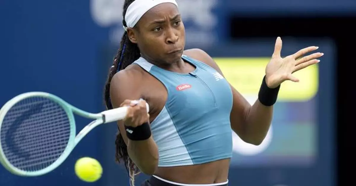 Top-seeded Coco Gauff beats Yafan Wang 6-4, 6-2 in Toronto in her first hard-court match since April