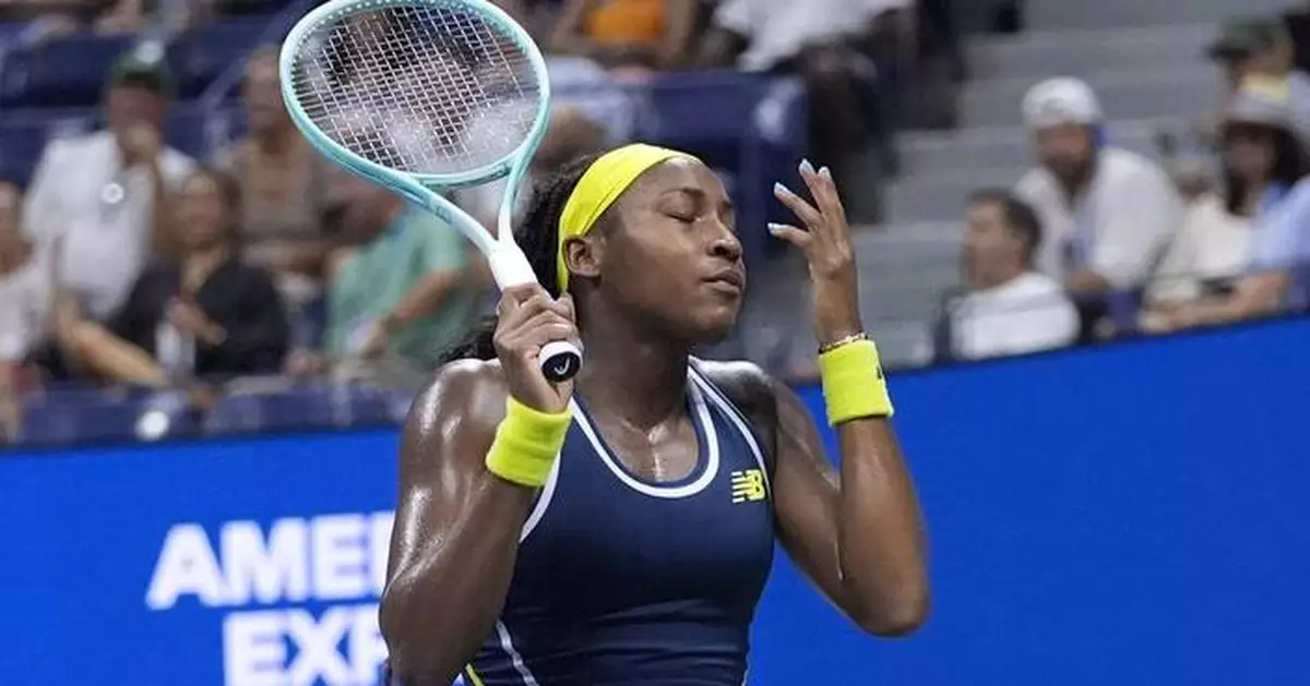 Coco Gauff's serving struggles at the US Open give way to stronger play in a second-round win