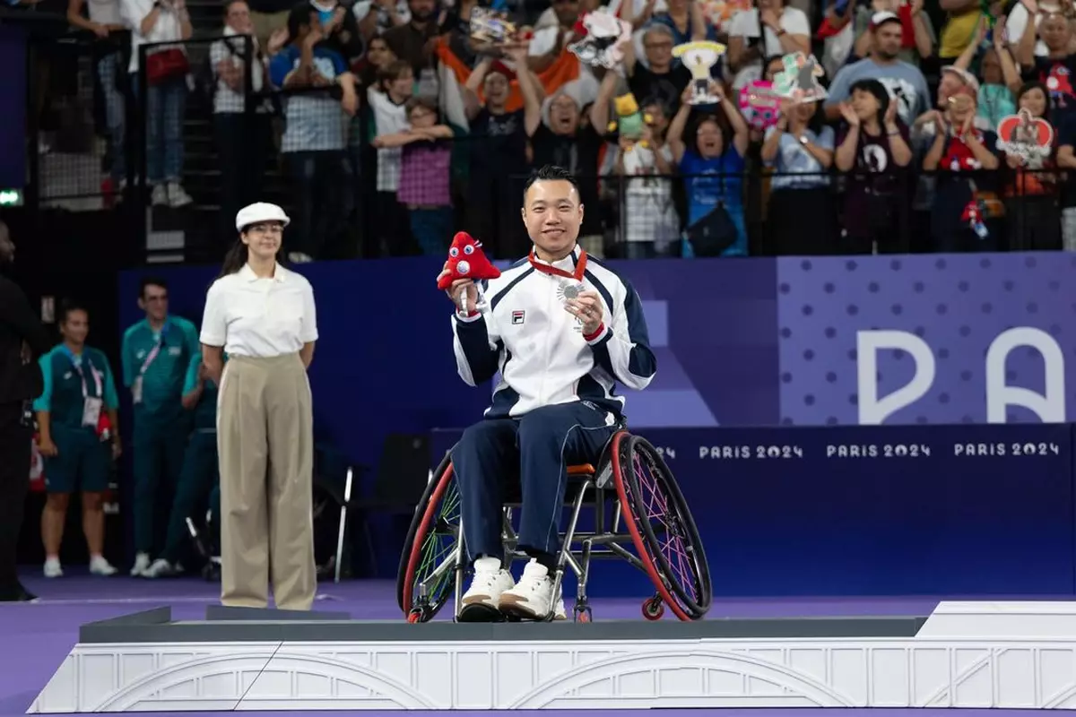 Chan Ho-yuen Wins Silver in Men's Singles WH2 at 2024 Paris Paralympics, Boosting Hong Kong's Medal Count.