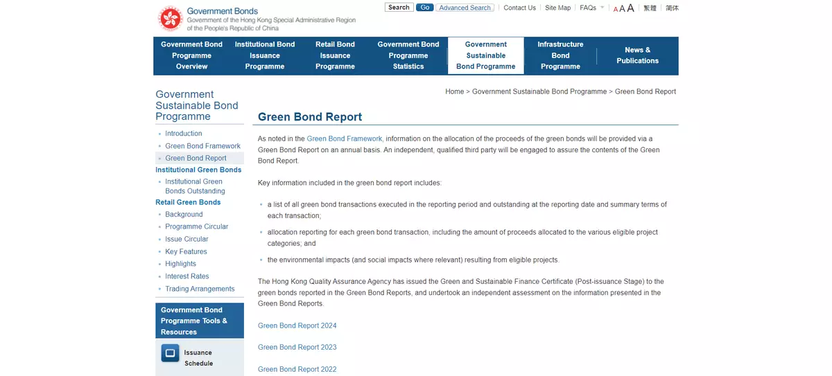 Hong Kong Releases Green Bond Report 2024, Showcasing Environmental Impact and Fund Allocation