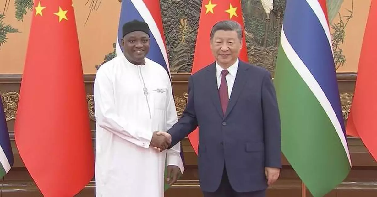 Chinese, Gambian presidents announce elevation of bilateral ties to strategic partnership