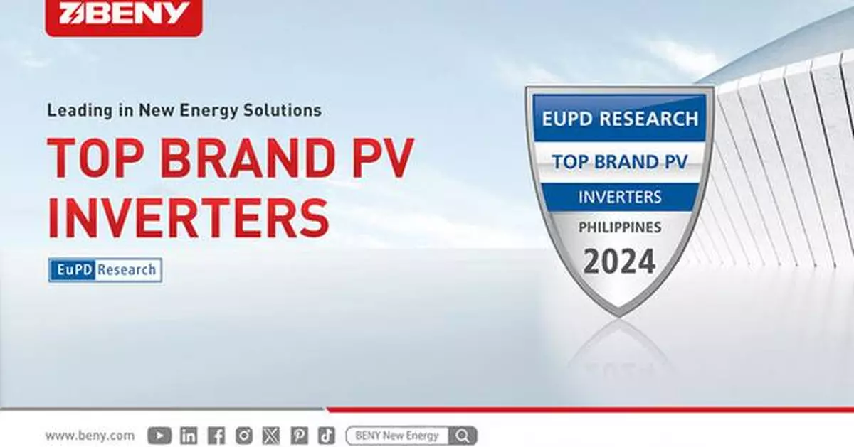 Beny Receives Top Brand PV 2024 Award for Inverters by EUPD Research