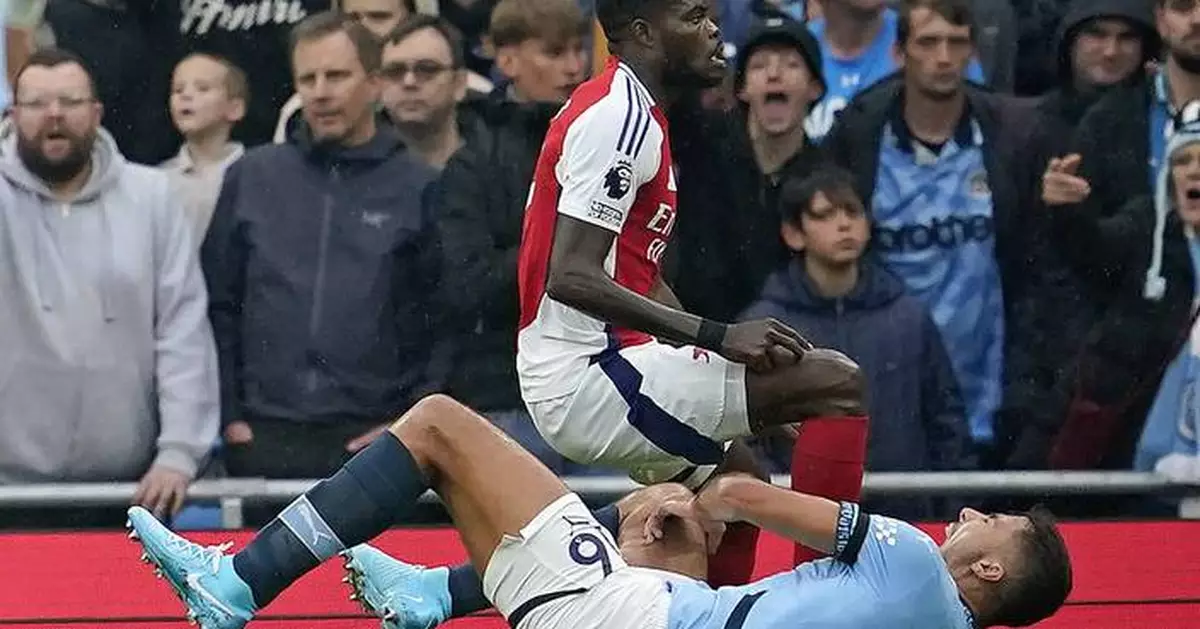 Man City's Rodri is injured and substituted during Premier League clash with Arsenal