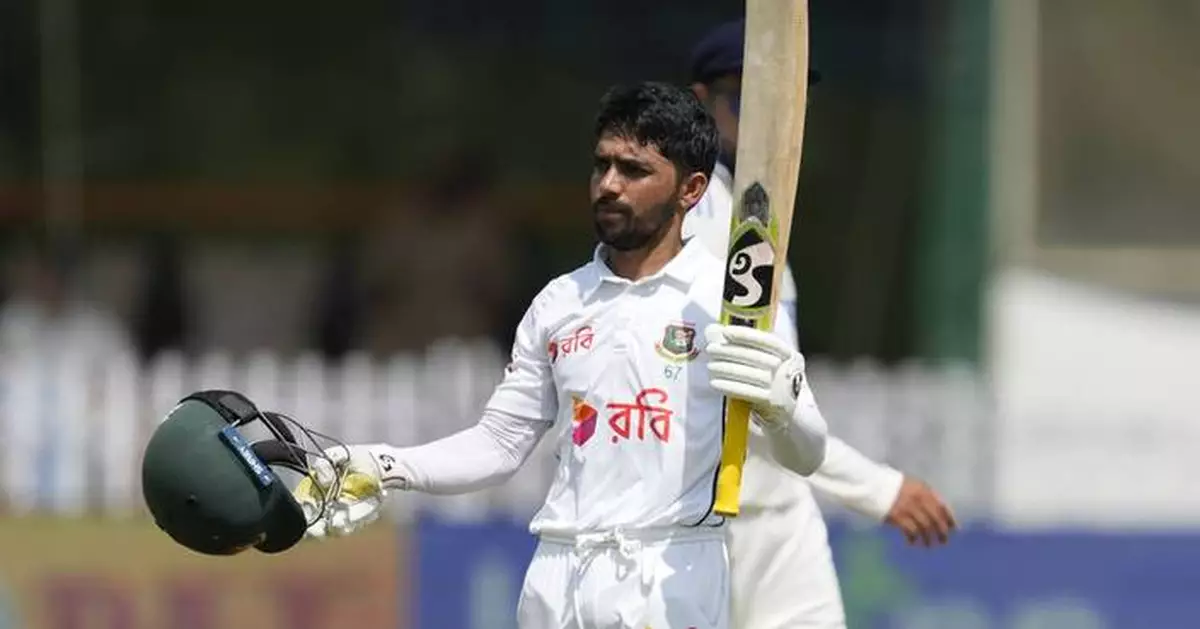 Mominul's hundred lifts Bangladesh to 205-6 in 2nd test against India