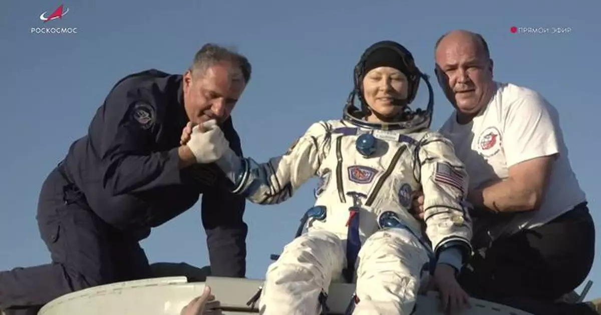 2 record-breaking Russians and an American who lived on space station for 6 months return to Earth