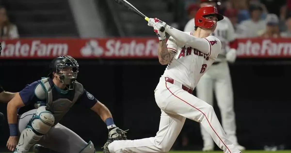 Moniak's two late homers, including walk-off shot, rally Angels past Mariners 5-4