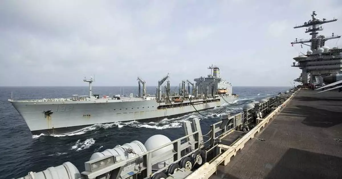 US Navy replenishment ship damaged after refueling warships in the Middle East