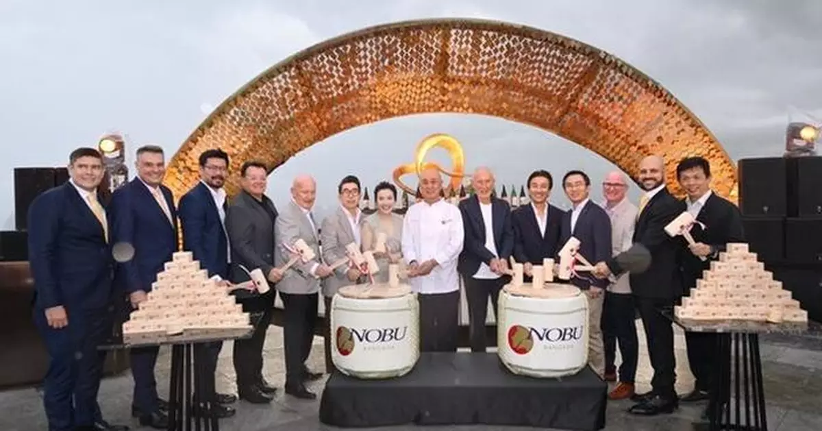 The Official Opening of Nobu Bangkok at 'EA' Rooftop at The Empire, the Announcement of Nobu Residences Bangkok, and the Groundbreaking of The Plaza Athénée Nobu Hotel and Spa Bangkok Were Celebrated with a Special Sake Ceremony